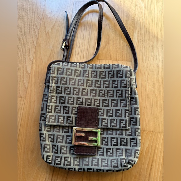 Fendi 2006 Zucchino monogram baguette crossbody bag - Picture 6 of 16